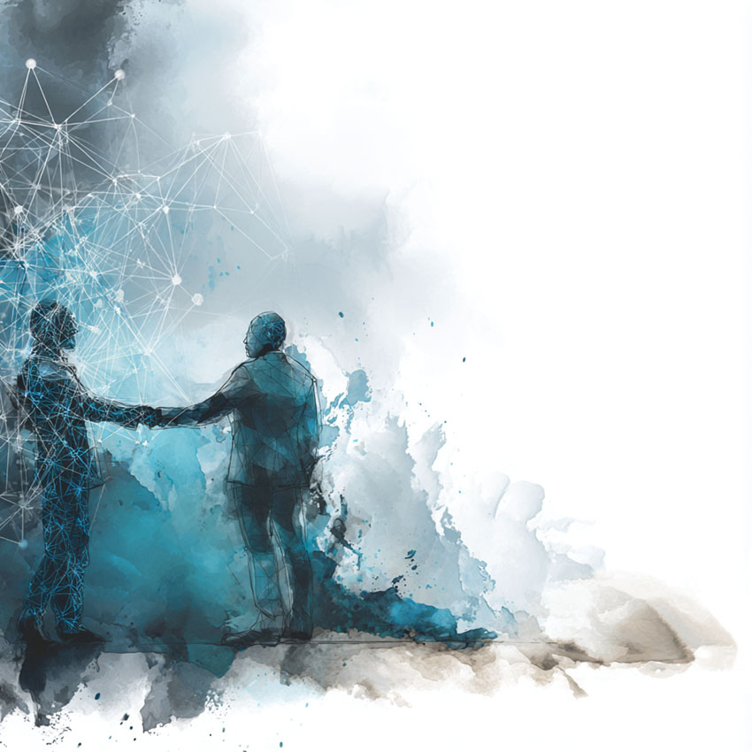 Human–AI collaboration illustration